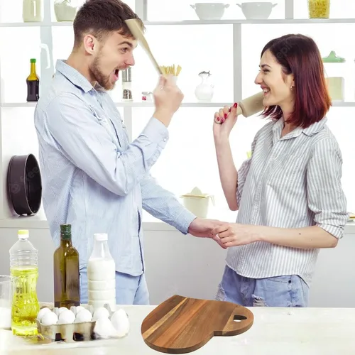 Vista 6 de Tabla de charcutería en forma de corazón – Tabla de charcutería de corazón, tabla de chautierre, tabla de cortar para pechuga, plato de carne