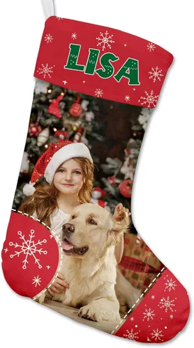 Vista 13 de Calcetines de Navidad personalizados, regalos de adorno de Navidad, carga tu imagen, crea medias para familia, niños, amantes, amigos, hogar