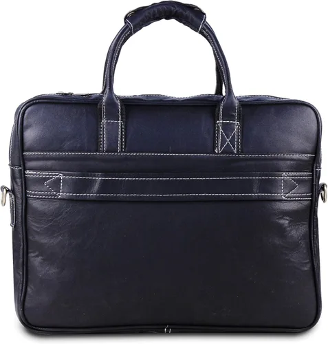 Vista 5 de 18 pulgadas cuero portátil bolsa para ordenador bolsa para hombre - Maletines de cuero genuino flexible para hombres w/acolchado portátil caso cuero