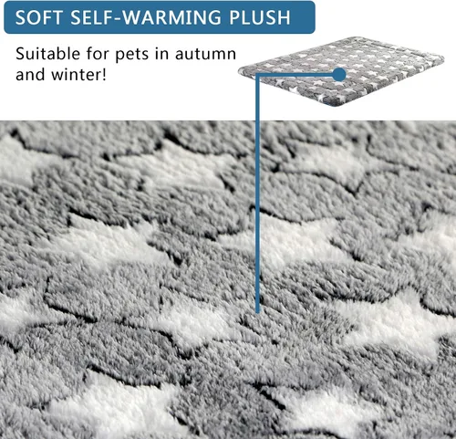 Vista 2 de KROSER Alfombrilla para Jaula Reversible (Fría y Cálida), Lavable a Máquina, para Perros Pequeños a XXX-Grandes, Gris, Azul Marino