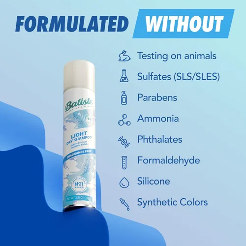 Vista 3 de Batiste Champú seco ligero sin fragancia, absorbe aceite y grasa, 3.81 onzas