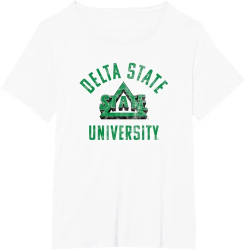 Vista 14 de Delta State University Statesmen Large Camiseta, Gris