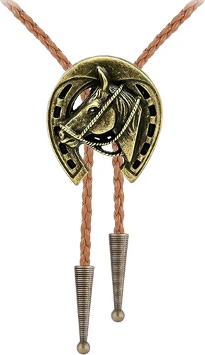 Vista 15 de Jeilwiy Corbata de bolo para hombre, corbatas vaqueras, collar de corbata #44 Elemento de sombrero de vaquero