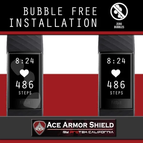 Vista 7 de ACE ARMOR SHIELD - Protectores de pantalla premium para Fitbit Charge 6 y Charge 5 (Charge 4)