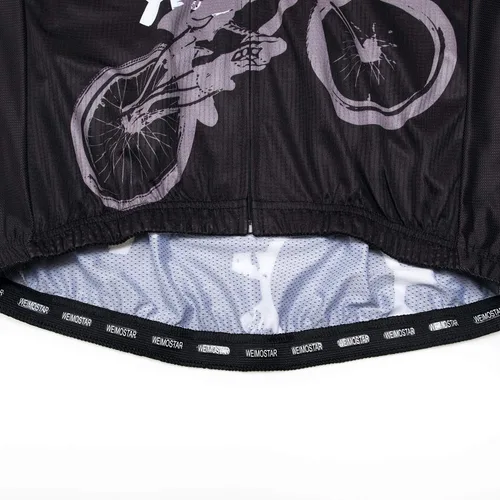 Vista 6 de Weimostar Camiseta de ciclismo de manga corta para hombre, bolsillos