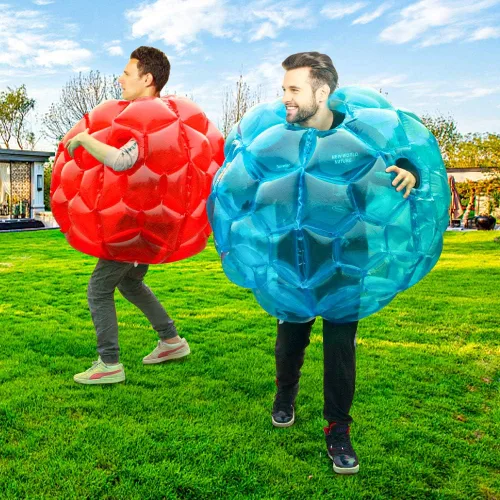 Vista 5 de XBEN - Pelotas inflables de 36 pulgadas, paquete de 2 unidades, pelota de hámster humano de PVC resistente al desgarro para niños y adultos