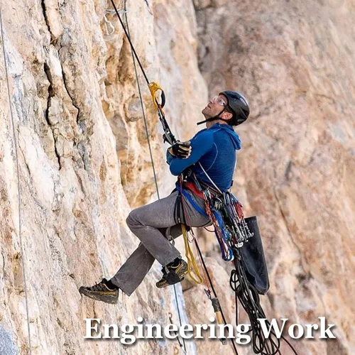 Vista 7 de Cuerda de poliéster doble trenzada (1/2 pulgada x 50 pies), cuerda de aparejo de arborista fuerte, 48 hebras para trabajo en árboles, escalada