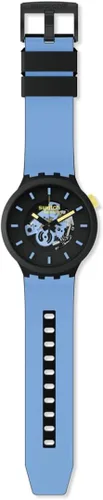 Vista 2 de Swatch Reloj de cuarzo biocerámico de viaje por día, Negro