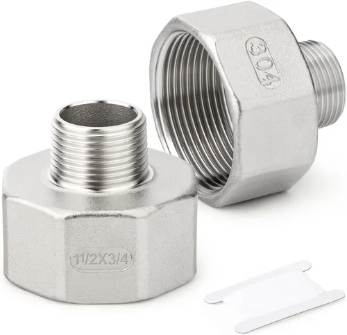 Vista 14 de TAISHER 1 pieza de 25 mm NPT macho x 50 mm NPT hembra, adaptador reductor, pieza de tubería de acero inoxidable 304