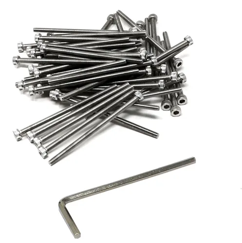 Vista 148 de iexcell Kit de tornillos de cabeza hexagonal de acero inoxidable 304, 100 unidades M2 x 0.157 in, paso de rosca de 0.016 in