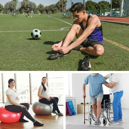 Vista 6 de NEWZILL 3 pares de calcetines de yoga antideslizantes con agarres para mujeres y hombres, calcetines antideslizantes unisex para pilates, barre
