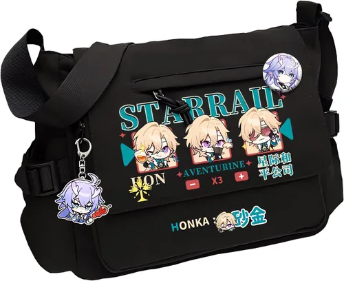 Vista 4 de Game Handbag Crossbody Bag, Cute Single Shoulder Bag, Adult 3D Print Anime Backpack Black-1