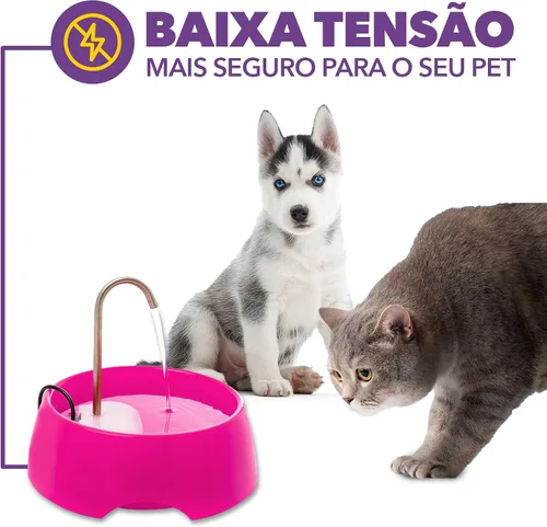 Vista 5 de Aqua MINI - Fuente de agua portátil para mascotas, cuenco automático para gatos y perros, grifo de acero inoxidable, filtros reemplazables, fácil