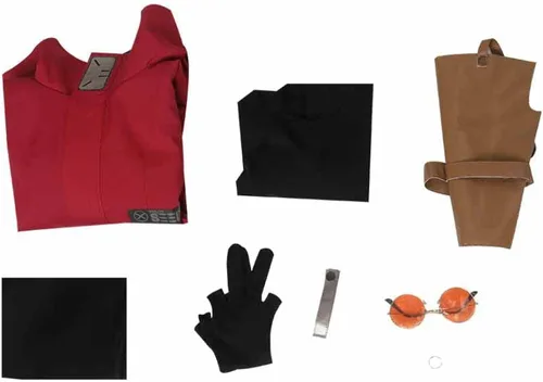 Vista 8 de Heodols Vash the Stampede - Disfraz de Trigun Vash para hombre, para cosplay, gabardina, chaqueta, camisa y pantalones, traje para Halloween