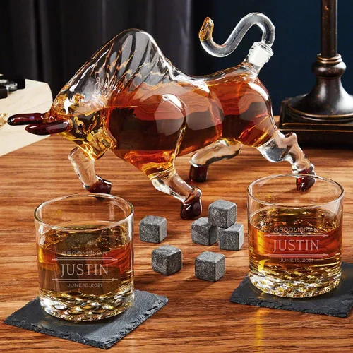 Vista 11 de El Matador - Decantadores con vasos Buckman (diseño Oakhill, cuatro vasos)