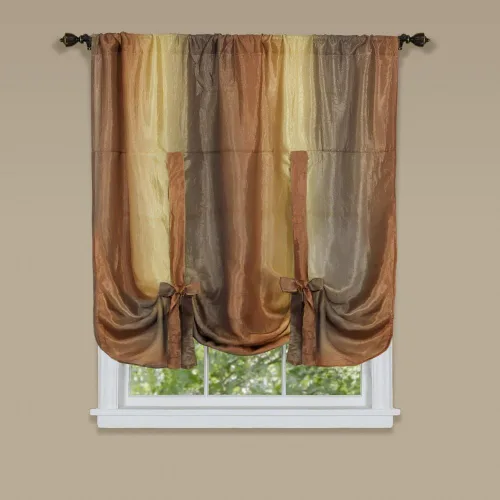 Vista 4 de PowerSellerUSA Designer Home - Paneles de cortina semitransparentes a rayas multicolor (beige, bufanda de 50 x 144 pulgadas)
