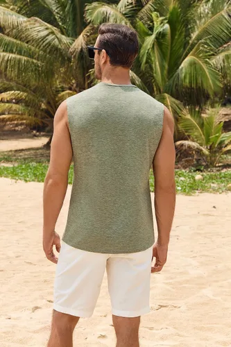 Vista 6 de Camisas de entrenamiento para hombre, camisetas de entrenamiento perfectas para culturismo, camisetas sin mangas para gimnasio