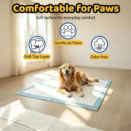 Vista 13 de 100 Count Dog Pee Pads 34" x 28", Super Absorbent Leak-Proof Training Pads