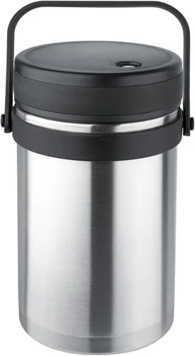 Vista 3 de Isosteel VA-9683 Contenedor de comida de acero inoxidable 18/8, de 51 onzas fluidas, de 1.5 litros, de doble pared, aislado, incluye 3 recipientes