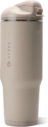 Vista 54 de HydroJug Ease2o - Botella de agua aislada de 24 onzas, tapa con popote y Duna