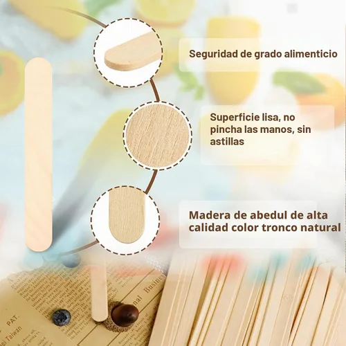 Vista 6 de Perfect Stix - PS-114st-1,000 Palitos de Artesanía de 4.5"/Palitos de Helado/Madera Natural - Caja de 1,000 ct