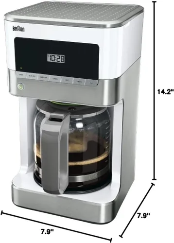 Vista 6 de Braun KF6050WH BrewSense - Cafetera de goteo, color blanco