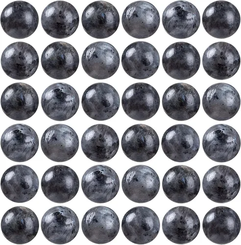 Vista 19 de 100 piezas de cuentas de piedra natural de 6 mm, turquesa africana redonda, cuentas sueltas de gema con cordón elástico para hacer pulseras