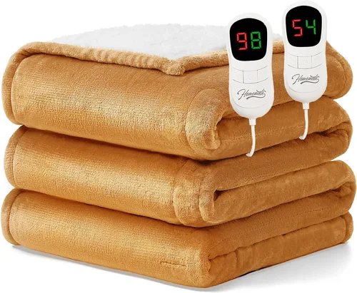 Vista 35 de Homemate Heated Blanket Electric Throw 50"x60" Heating Blanket ETL Cert 02 - Navy Blue