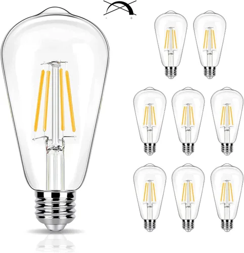 Vista 12 de [Usado] winsaLED Bombillas LED equivalentes a 25 W, 2700 K, color blanco suave, no regulables, ST19 de 2 W, bombillas Edison LED con base E26, 90