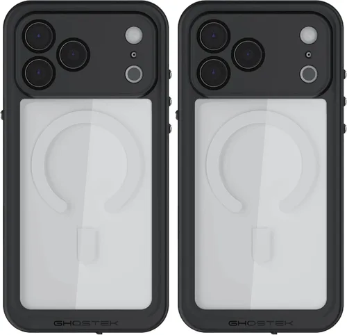 Vista 24 de Ghostek NAUTICAL funda delgada para iPhone 14 Plus a prueba de golpes impermeable con protector de pantalla y imán MagSafe con carga inalámbrica