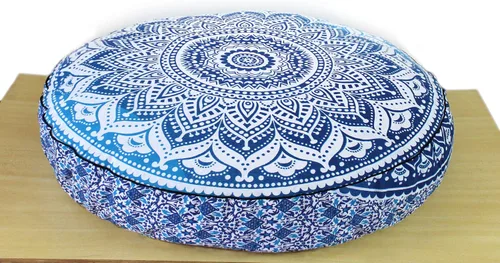 Vista 47 de ICC - Funda de cojín cuadrada grande de algodón con diseño de mandala, funda de almohada hippie, funda de almohada para el suelo con cremallera