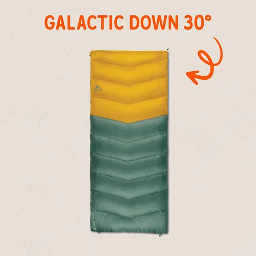 Vista 2 de Kelty Galactic Down - Saco de dormir de 30 grados, 550 Fill Power RDS Trackable Down, mochilero y campamento, cierre juntos para saco de dormir 2P