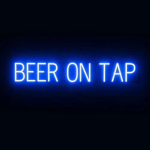 Vista 20 de SpellBrite Letrero de cerveza fría Letrero relacionado con la cerveza con aspecto de neón, fuente de luz LED verde 16.8 x 15.0 pulgadas