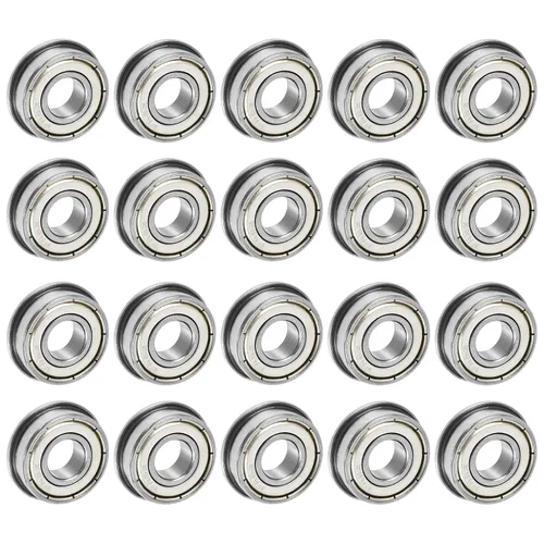 Vista 9 de uxcell Rodamiento de bolas con brida FR8ZZ, 4 rodamientos de brida ABEC1 de doble blindaje de acero cromado de 1/2 "x 1 1/8" x 5/16 pulgadas
