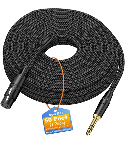 Vista 9 de New Bee Cable hembra TRS a XLR de 6.35mm / 0.25 in (1/4 pulgadas) de 3 pies