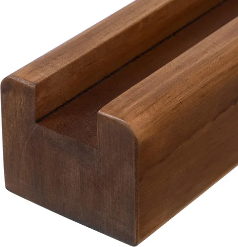 Vista 5 de Angoily Soporte de espejo de madera de longitud completa, soporte de espejo de piso, soporte de espejo de piso antideslizante, estante de exhibición