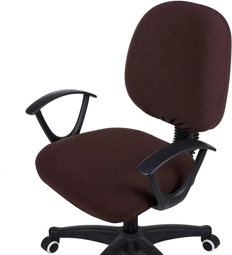Vista 10 de Smiry Fundas de asiento de silla de computadora de oficina, de jacquard elástico, extraíbles, lavables, antipolvo, protectores de cojín para silla