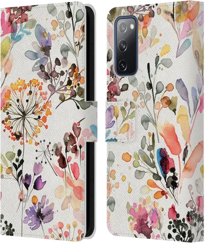 Vista 277 de Head Case Designs Officially Licensed Ninola Beige Wild Grasses Leather Wallet Case Compatible with Samsung Galaxy A07 4G