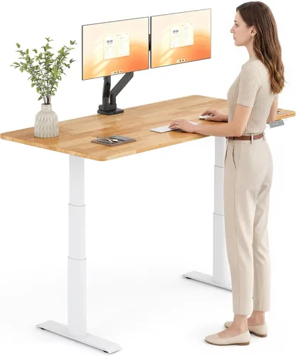 Vista 21 de FLEXISPOT E8 Premium North American - Escritorio de pie de nogal negro