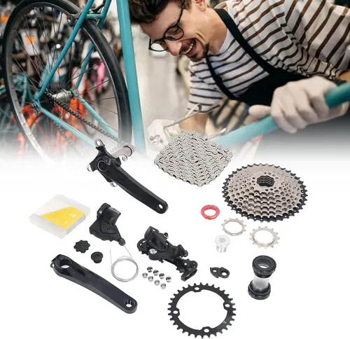 Vista 3 de Airshi Casete de velocidad de bicicleta, 11 a 40T Drop Gear Design 9 Speed Groupset para refit