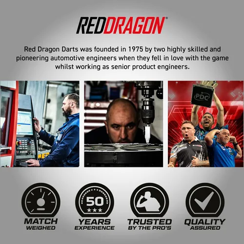 Vista 7 de RED DRAGON Gerwyn Price Iceman Firebird - Juego de dardos de tungsteno de 0.74 oz con vuelos y tallos