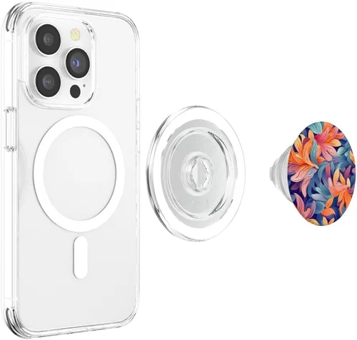 Vista 4 de PopSockets MagSafe PopGrip con patrón floral de ramo floral para iPhone