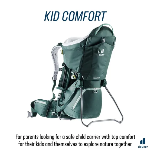 Vista 2 de Deuter Kid Comfort - Mochila y mochila para viajes y senderismo con niños pequeños - Bosque