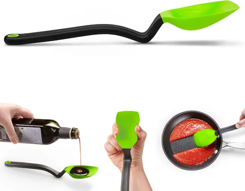 Vista 14 de Dreamfarm Supoon - Cuchara de cocina antiadherente para raspar silicona, para servir, mide 0.2 fl oz de cucharadita y 0.5 fl oz de cucharada, 11