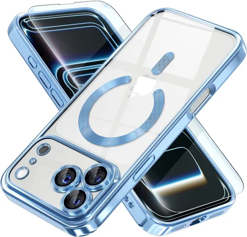 Vista 62 de Misea Funda magnética para iPhone 14 compatible con MagSafe [nunca amarillenta] [protección contra caídas de grado militar] protector completo