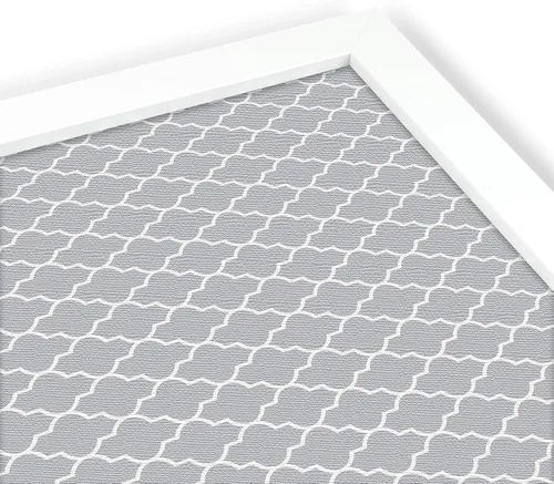 Vista 4 de PinPix Tablero de anuncios de corcho personalizado de 30 x 20 pulgadas, tablero de póster gris cuatrifolio con un tablero de fotos estilo lienzo