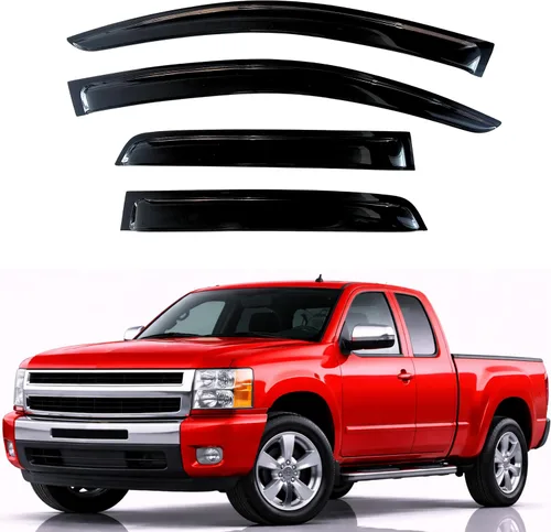 Vista 199 de KPY Protector de lluvia compatible con Ford Bronco 1980-1996, Ford F150 F250 F350, deflectores de ventilación lateral para visera de ventana