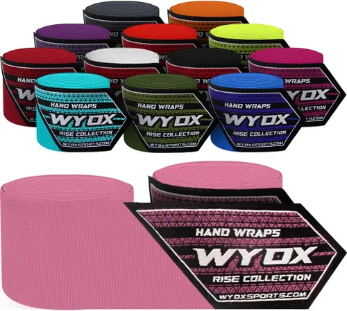 Vista 10 de WYOX Gel Boxing Hand Wraps for Men Women – Elasticated Padded Long Wrist Straps Cotton & Nylon Blend for Muay Thai MMA, Kickboxing, BJJ Combat