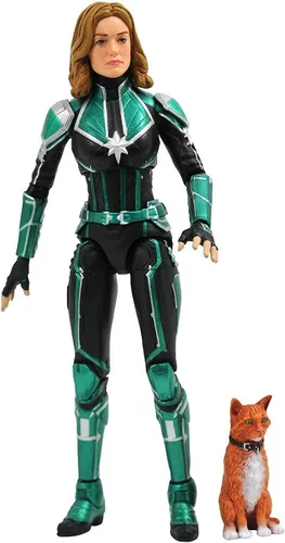 Vista 4 de Diamond Select Toys Marvel Select: Figura de acción de Captain Marvel (Starforce Uniforme)