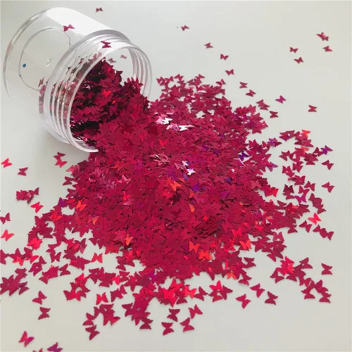 Vista 12 de PrettyG Paquete de 0.35 oz/paquete – Lentejuelas con purpurina en forma de mariposa de oro rosa – Festival Rave Belleza Maquillaje Cara Cuerpo Nail